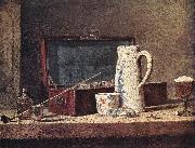 jean-Baptiste-Simeon Chardin Still-Life with Pipe an Jug France oil painting artist